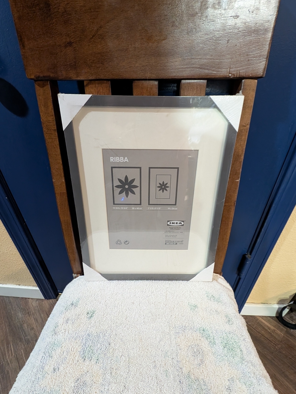 IKEA RIBBA Picture Frame 12x16 Gray Silver w Mat New NWT